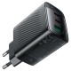 USB CHARGER  Α108 PD67W GAN 1xUSB-A & 2xUSB-C BLACK & ΓΙΑ LAPTOP